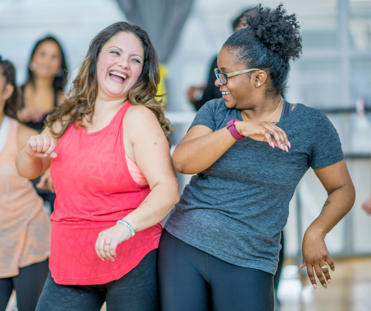 Two women dancing