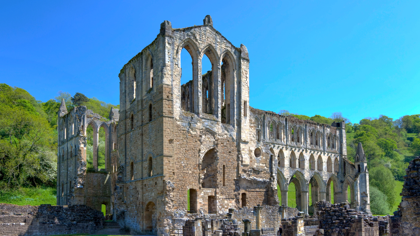 Rievaulx Abbey in North York Moors National Park