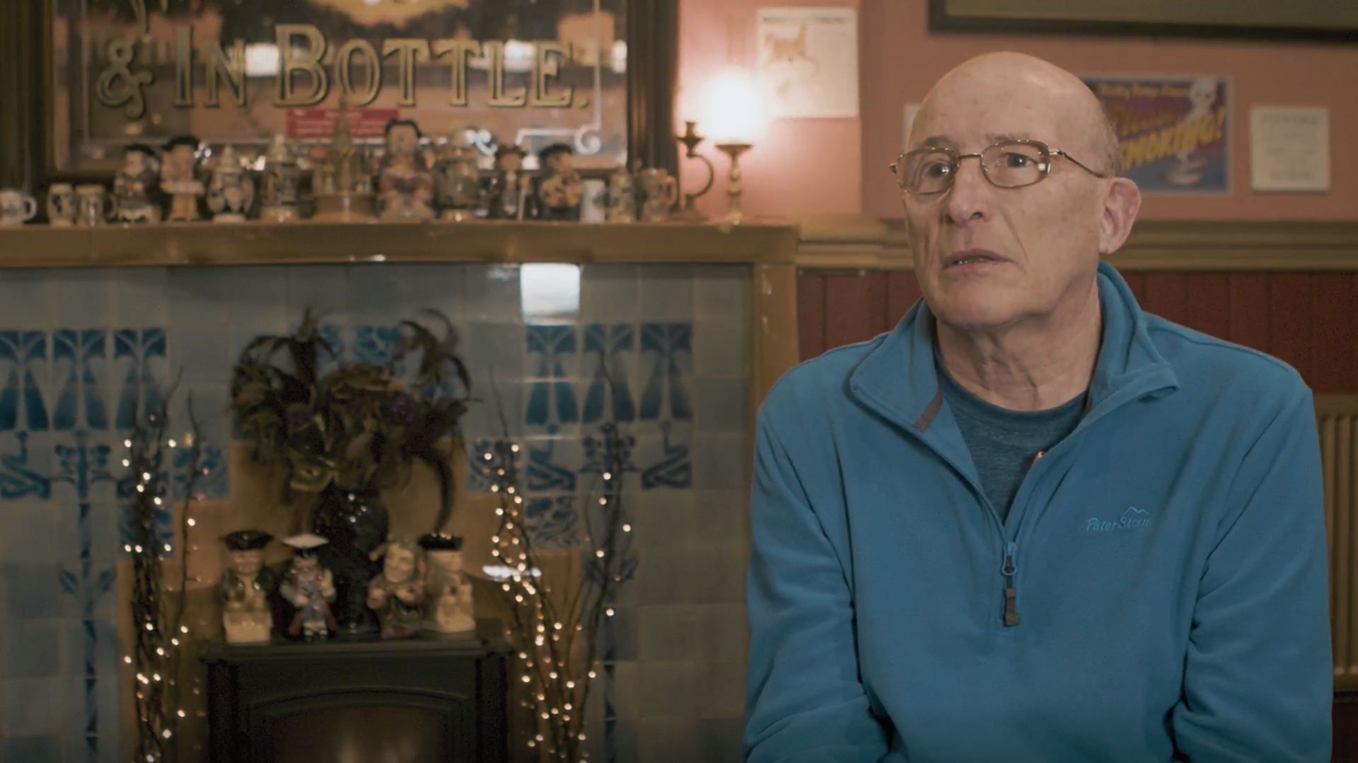 A man in a blue jumper 