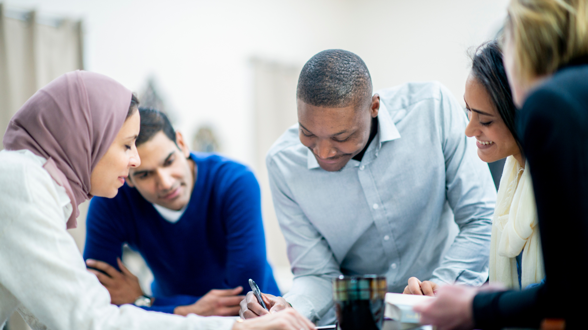 group of people working together 